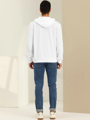 Lars Amadeus Men's Zip Up Long Sleeves Solid Color Knit Hooded Jackets 4 Lars Amadeus Men's Zip Up Long Sleeves Solid Color Knit Hooded Jackets - Image 4