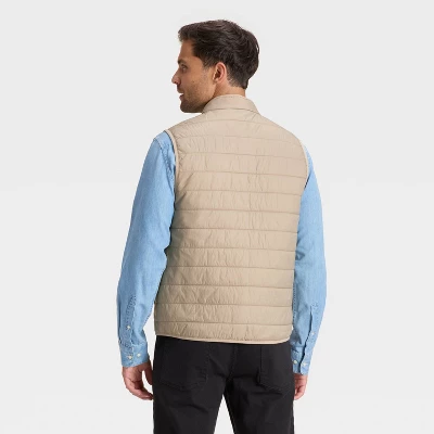 Men's Puffer Vests - Goodfellow & Co™ Tan 1 Men's Puffer Vests - Goodfellow & Co™ Tan