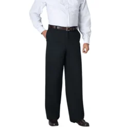 KingSize Men's Big & Tall WRINKLE-FREE PANTS WITH EXPANDABLE WAIST, WIDE LEG