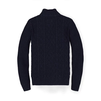Hope & Henry Mens' Mock Neck Cable Sweater 3 Hope & Henry Mens' Mock Neck Cable Sweater - Image 3
