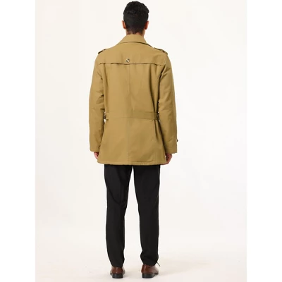 Lars Amadeus Men's Trench Jacket Single Breasted Notch Lapel Winter Coat 4 Lars Amadeus Men's Trench Jacket Single Breasted Notch Lapel Winter Coat - Image 4