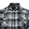 Falcon Bay Mens Big And Tall Yarn Dyed Snap Front Western Flannel Shirt