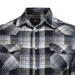 Falcon Bay Mens Big And Tall Yarn Dyed Snap Front Western Flannel Shirt