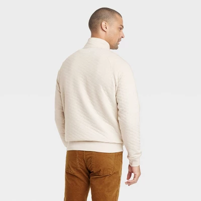 Men's Quilted Snap Pullover Sweatshirt - Goodfellow & Co™ 1 Men's Quilted Snap Pullover Sweatshirt - Goodfellow & Co™