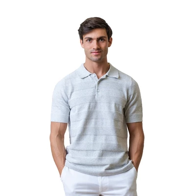 Hope & Henry Mens' Short Sleeve Sweater Polo 5 Hope & Henry Mens' Short Sleeve Sweater Polo - Image 5
