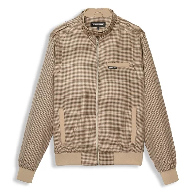 Members Only - Men's Clinton Houndstooth Iconic Racer Jacket 4 Members Only - Men's Clinton Houndstooth Iconic Racer Jacket - Image 4