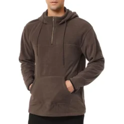 Lars Amadeus Men's Half Zip Hoodie Drawstring Fleeced Pullover Hooded Sweatshirt -Refrigiwear Sale Shop GUEST e4e48431 aa43 4b56 99b7 c24cd9f2f8fb