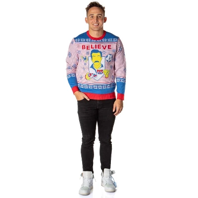 Ted Lasso Men's Believe Fair Isle Ugly Christmas Sweater Knit Pullover 2 Ted Lasso Men's Believe Fair Isle Ugly Christmas Sweater Knit Pullover - Image 2