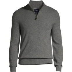 Lands' End Men's Fine Gauge Cashmere Quarter Zip -Refrigiwear Sale Shop GUEST ed91aa10 3a3c 458c abbf 4538666b6449