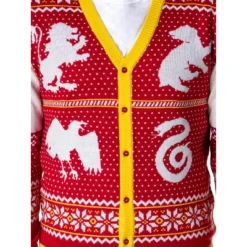 Harry Potter Men's Hogwarts Houses Ugly Christmas Sweater Cardigan -Refrigiwear Sale Shop GUEST ee0dc048 fa5f 4ead b35f 154a6d2e0bf6