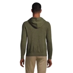 Lands' End Men's Cashmere Full Zip Hoodie