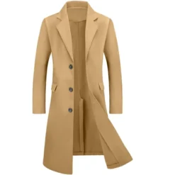 Lars Amadeus Men's Winter Single Breasted Notched Lapel Long Overcoat 14 Lars Amadeus Men's Winter Single Breasted Notched Lapel Long Overcoat -Refrigiwear Sale Shop GUEST f0061e23 65e3 457d 83ac 6b8da0c01bbc