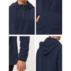 Lars Amadeus Men's Half Zip Hoodie Drawstring Fleeced Pullover Hooded Sweatshirt -Refrigiwear Sale Shop GUEST f0b02c9b de6a 4582 a204 06854a390b8d