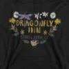 Men's Gilmore Girls Dragon Fly Inn Chalk Floral Heart Pull-Over Hoodie, Black, Large