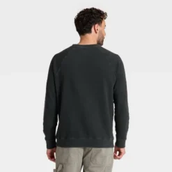 Men's Vintage French Terry Crewneck Sweatshirt - Goodfellow & Co™ Charcoal Gray