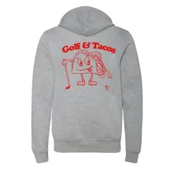 Men's Swing Juice Hoodie Golf Shirt Tacos Grey Large