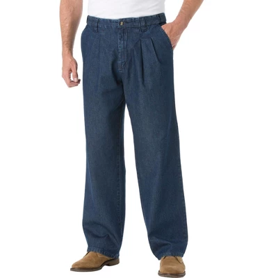 KingSize Men's Big & Tall Relaxed Fit Comfort Waist Pleat-Front Expandable Jeans 4 KingSize Men's Big & Tall Relaxed Fit Comfort Waist Pleat-Front Expandable Jeans - Image 4