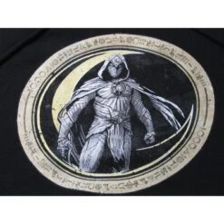 Marvel Moon Knight Marc Spector Circle Frame With Cape And Hood Men's Black Hoodie