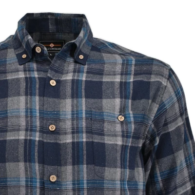 Falcon Bay Mens Big And Tall Soft Yarn Dyed Button Down Flannel Shirt 2 Falcon Bay Mens Big And Tall Soft Yarn Dyed Button Down Flannel Shirt - Image 2