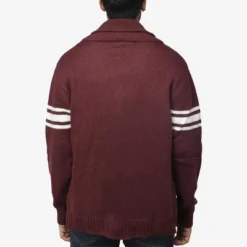 X RAY Men's Shawl Collar Heavy Gauge Cardigan With City Patch