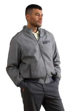 Members Only - Men's Anderson Glen Plaid Iconic Racer Jacket