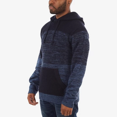 X RAY Men's Slim Fit Knitted Hoodie Sweater, Casual Color Block Hooded Pullover Top 2 X RAY Men's Slim Fit Knitted Hoodie Sweater, Casual Color Block Hooded Pullover Top - Image 2